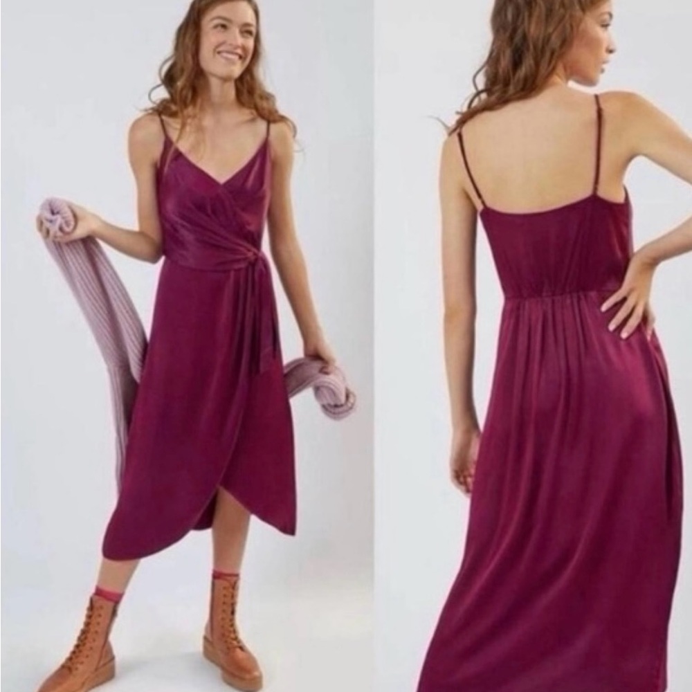 NWT Anthropologie Giverny Midi Slip Dress- Size 0 - Picture 1 of 5
